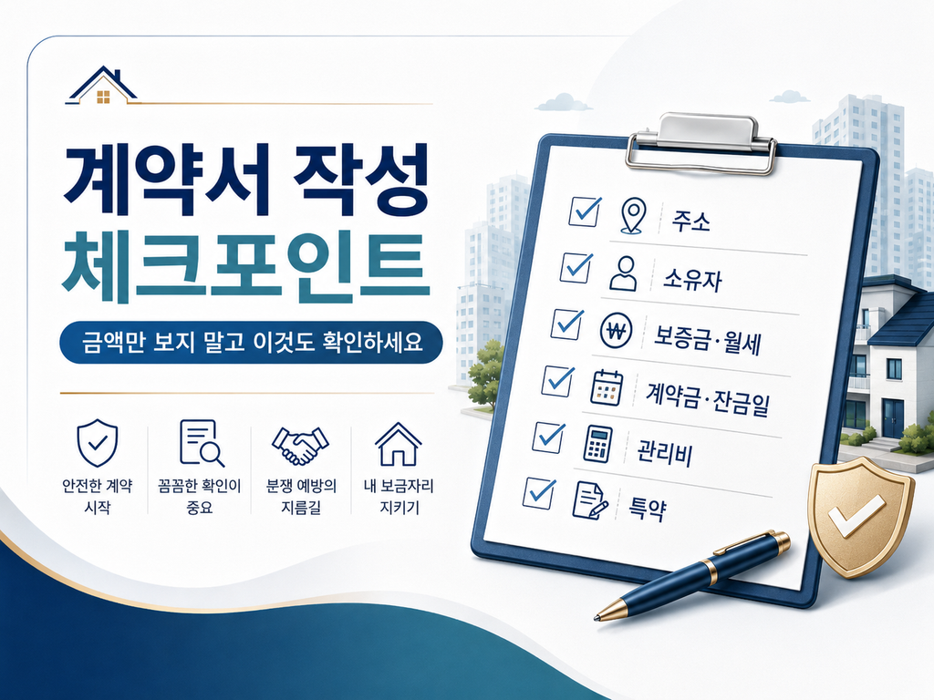 부동산 계약서 작성 시 확인해야 할 체크포인트